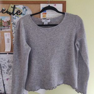 Magaschoni 100% cashmere light grey crew neck sweater